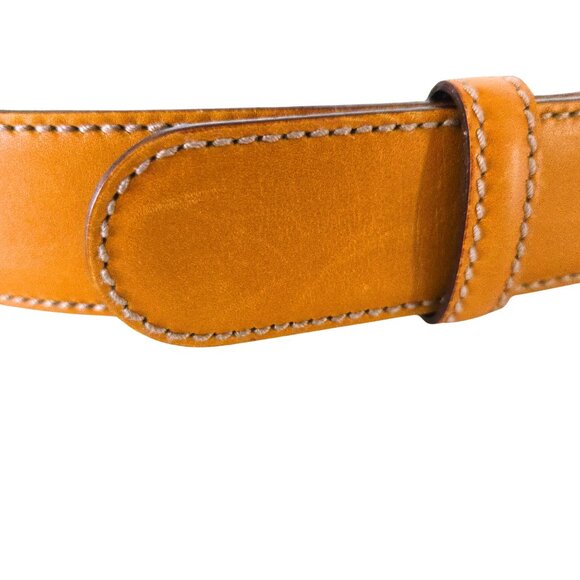 Auth GUCCI Gold G-Logo Studded Buckle Belt BUTTERSCOTCH Waist/Hip Size 95/38 - Picture 14 of 16